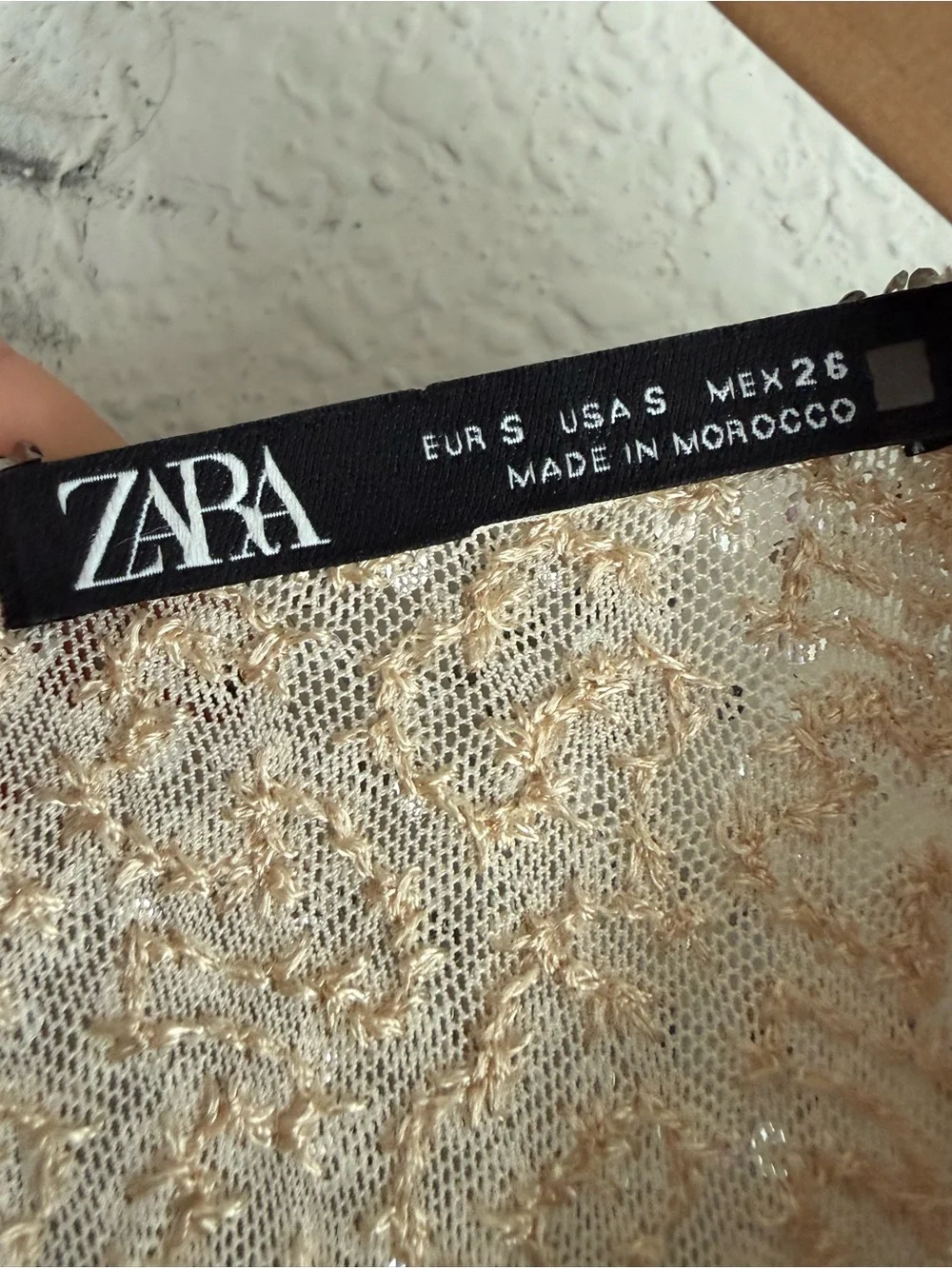 Zara Sequined Mini Wrap Dress Sz: Small - Picture 7 of 15